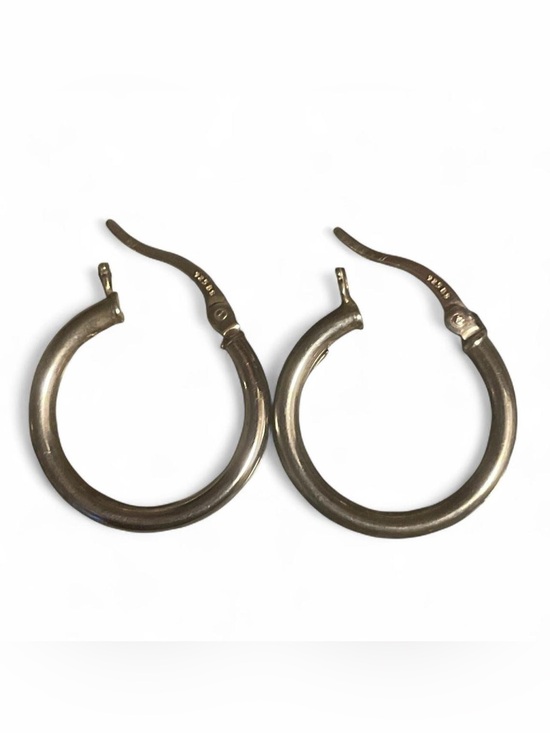 BS Jewelry - Polished Silver Marked .925 BS Hoop Earrings